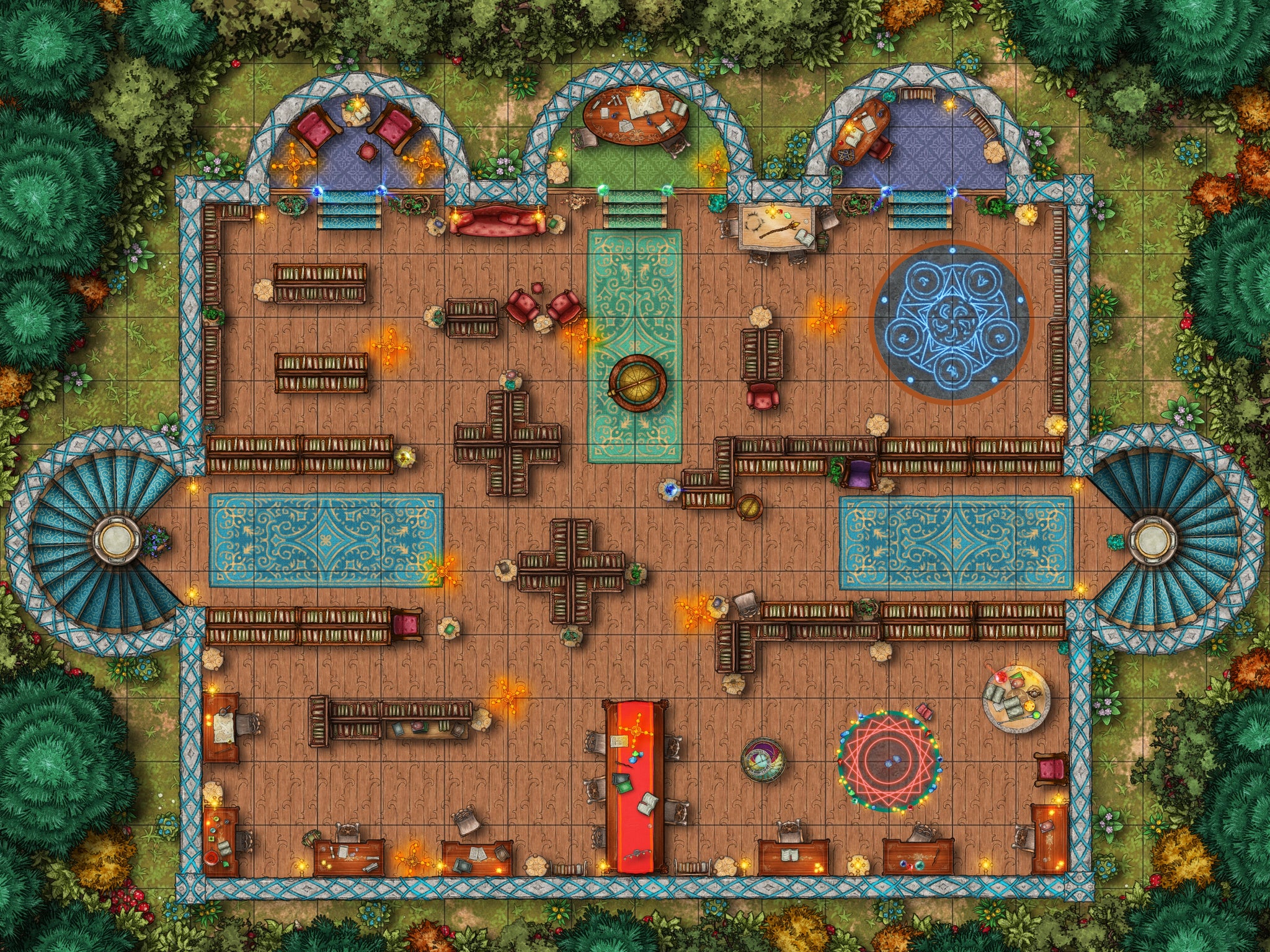Arcane Library Map – DragonsDenCandles